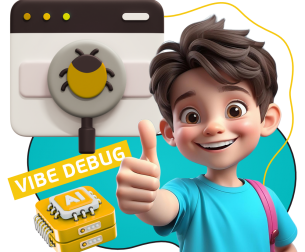 Тестирование & Vibe Debug. Охотники за багами - КИБЕРшкола программирования для детей, компьютерные курсы для школьников, начинающих и подростков - KIBERone г. Георгиевск